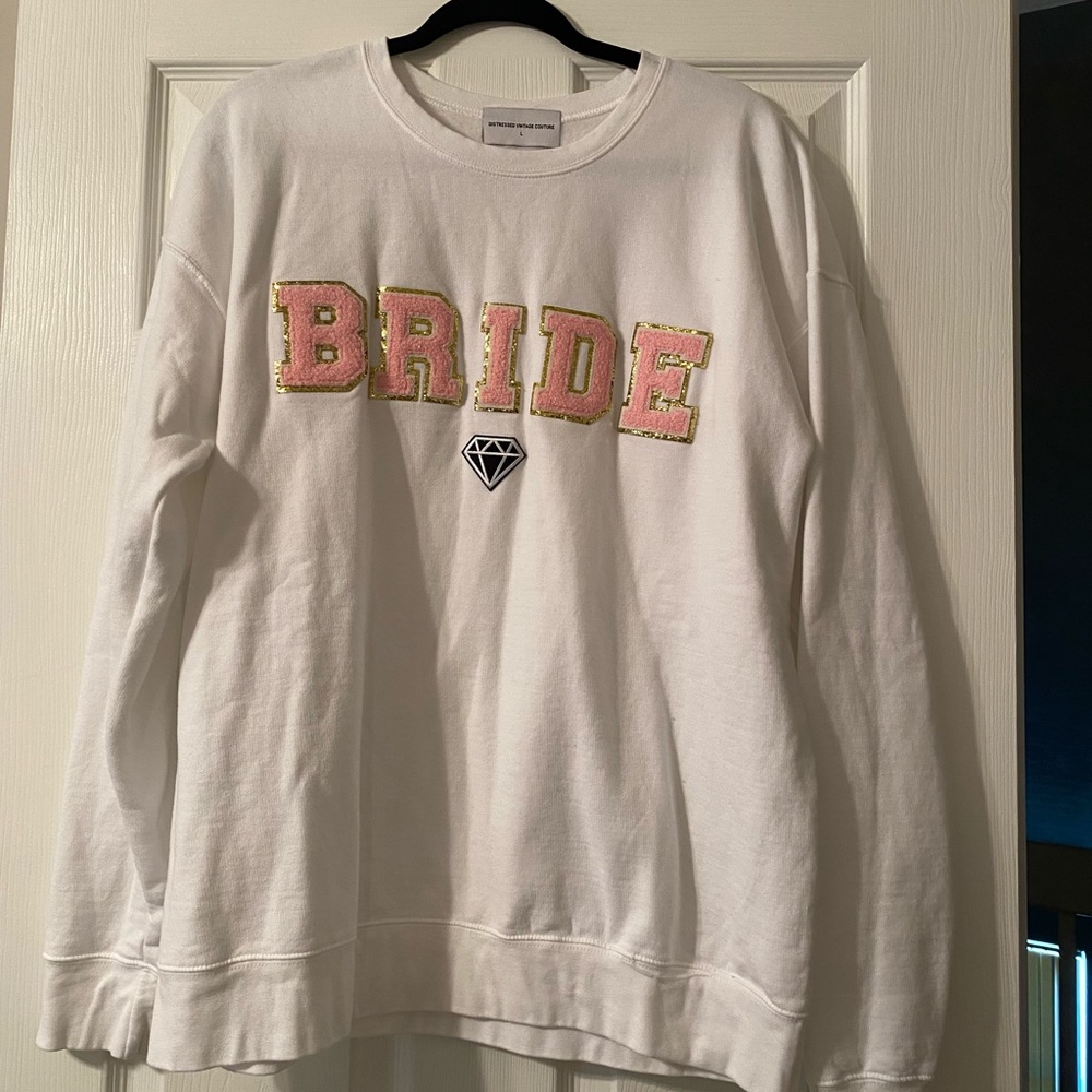 White 'Bride' Sweatshirt